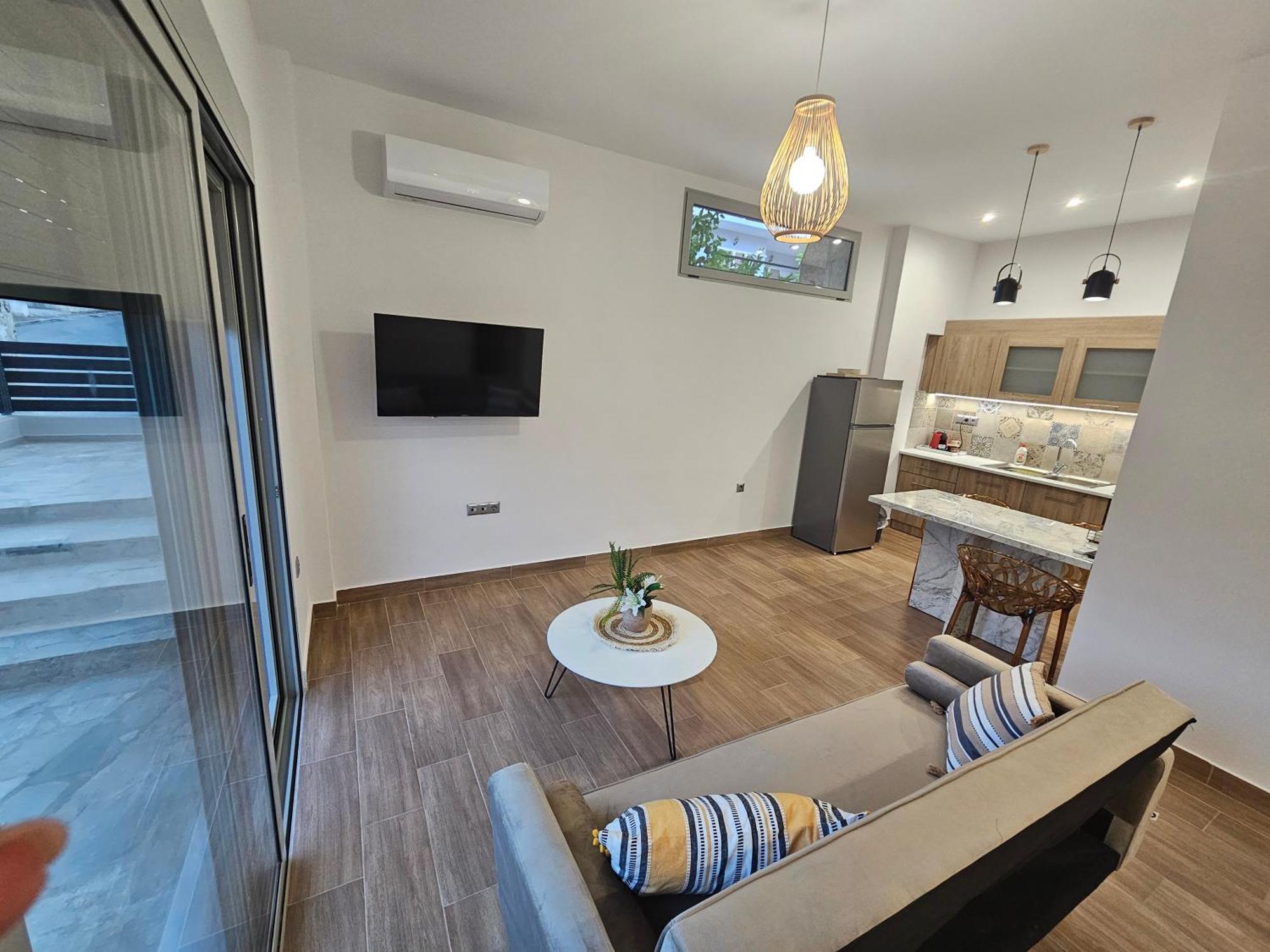 Cute Corner Apartment Khalkoutsion Bagian luar foto