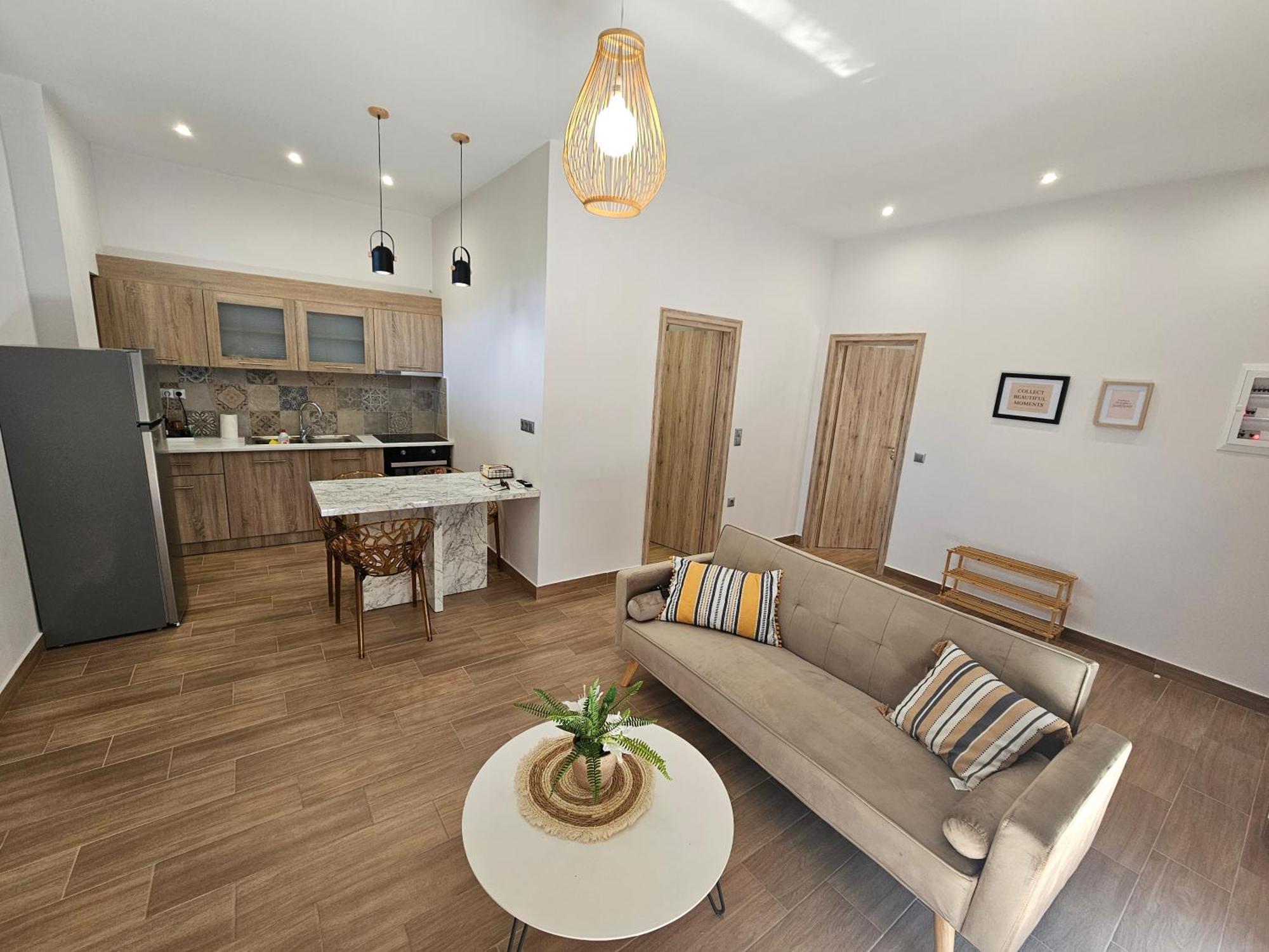Cute Corner Apartment Khalkoutsion Bagian luar foto
